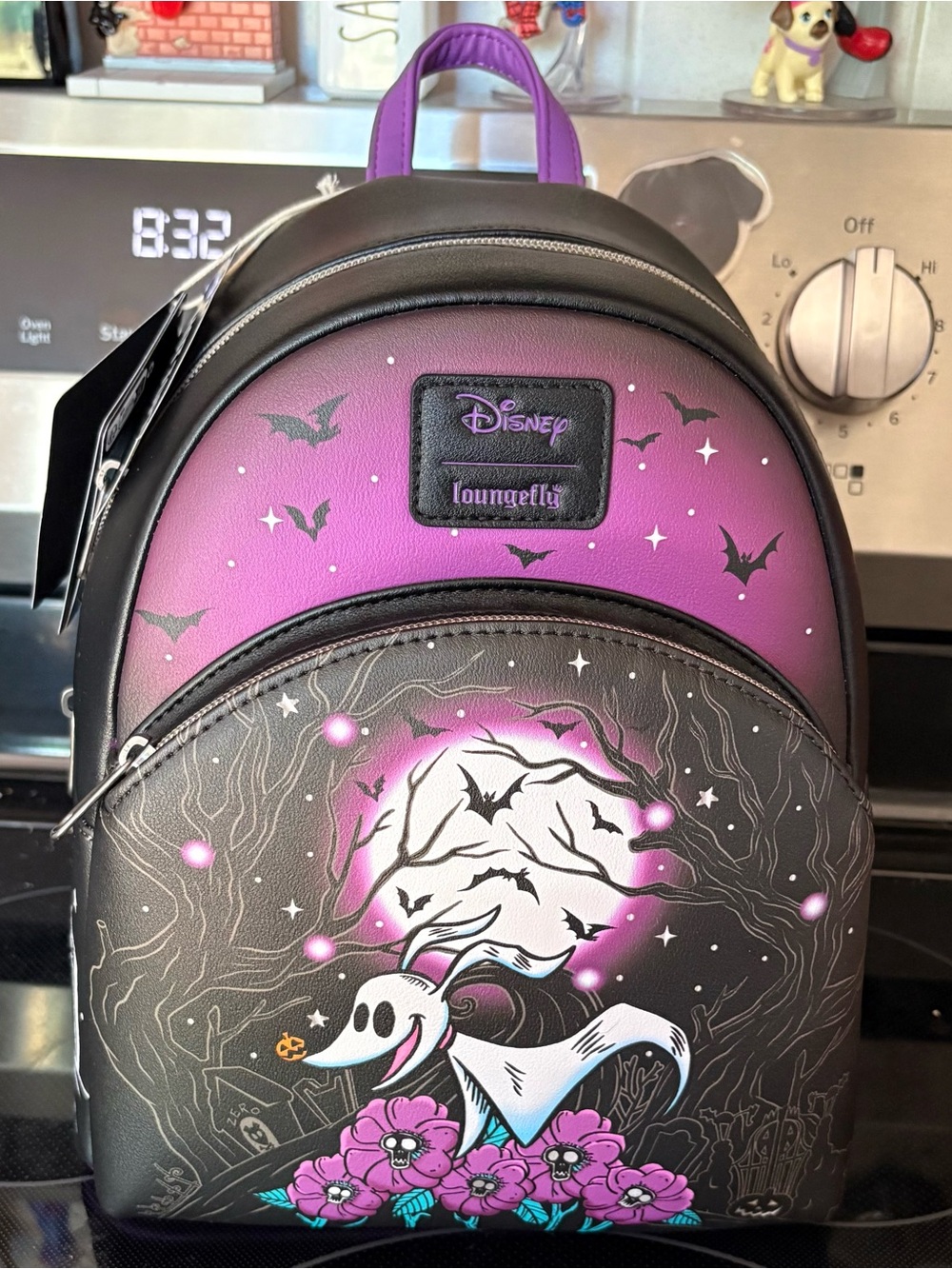 Loungefly The Nightmare Before Christmas Zero Moon Doodle Mini Backpack